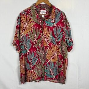 Saddlebred Mens Hawaiian Shirt  Button Up SzXL Short Sleeve Island Tropical USA